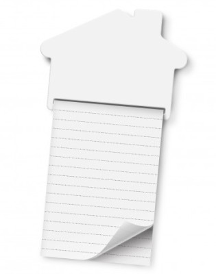 Magnetic House Memo Pad - A7