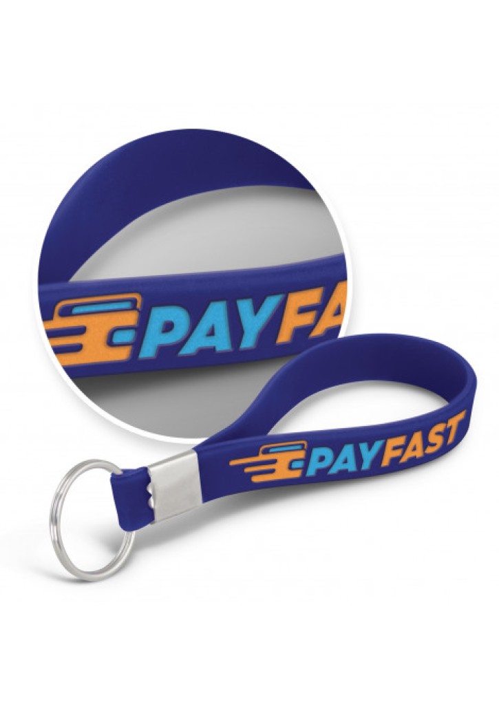 Silicone Key Ring - Debossed
