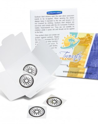 Sunburn Alert Stickers