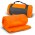 Glasgow Fleece Blanket with Strap - Orange