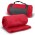 Glasgow Fleece Blanket with Strap - Red