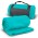 Glasgow Fleece Blanket with Strap - Light Blue