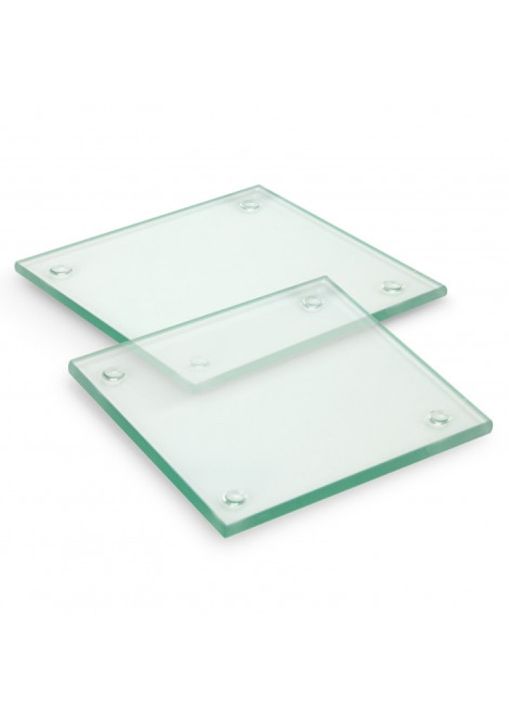 Venice Glass Coaster Set of 2 Square - Full Colour