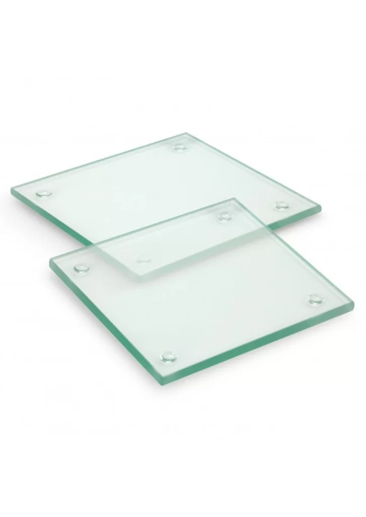 Venice Glass Coaster Set of 2 Square - Full Colour