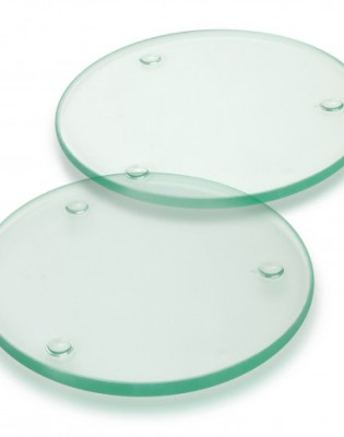 Venice Glass Coaster Set of 2 Round - Full Colour