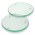 Venice Glass Coaster Set of 2 Round - Full Colour - Clear