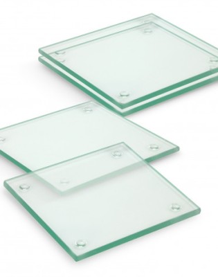 Venice Glass Coaster Set of 4 Square - Full Colour