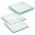 Venice Glass Coaster Set of 4 Square - Full Colour - Clear