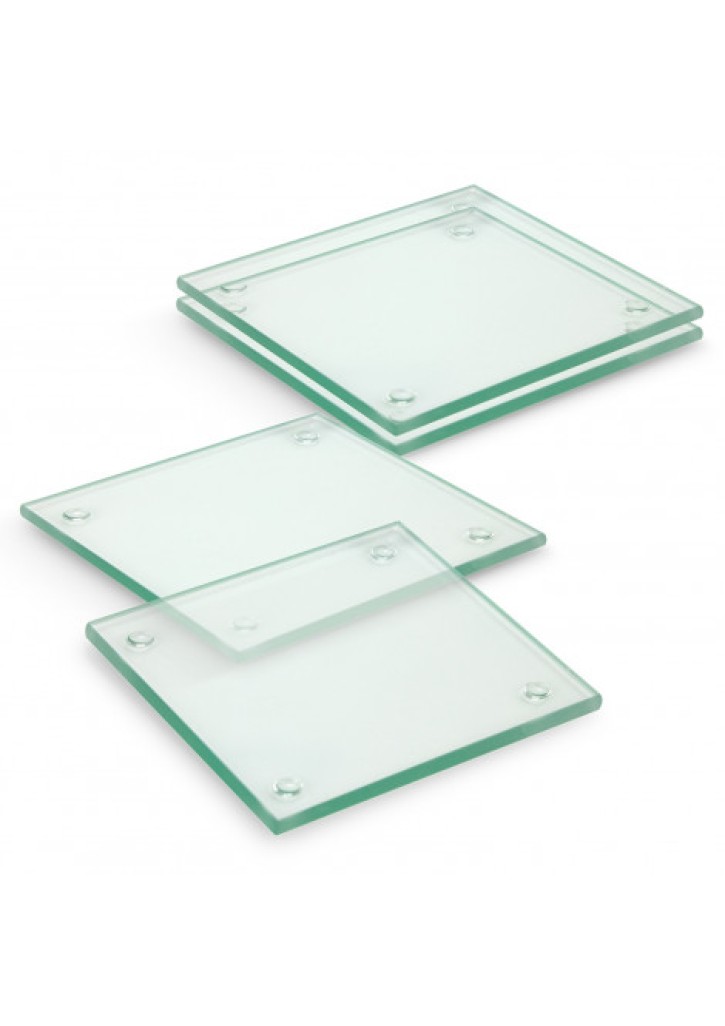 Venice Glass Coaster Set of 4 Square - Full Colour