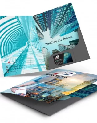 A4 Presentation Folder with Spine