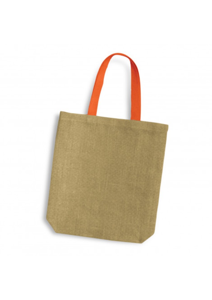 Thera Jute Tote Bag - Coloured Handles