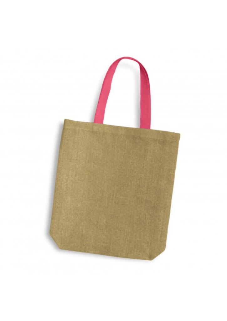Thera Jute Tote Bag - Coloured Handles
