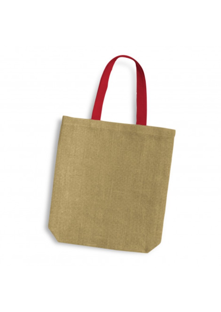 Thera Jute Tote Bag - Coloured Handles