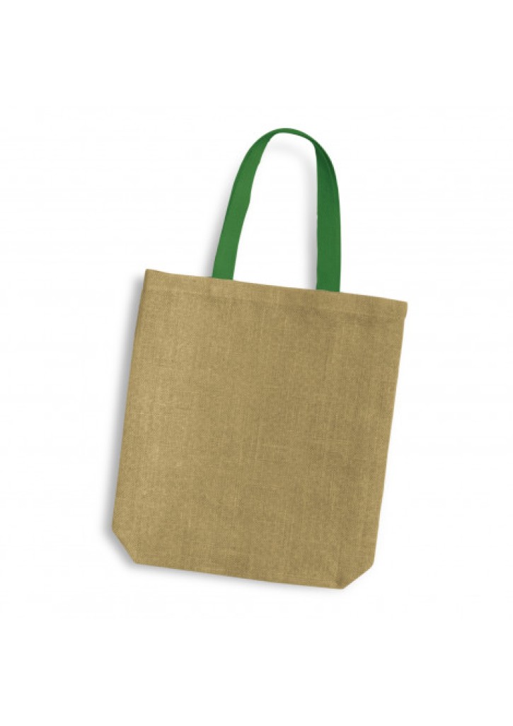 Thera Jute Tote Bag - Coloured Handles
