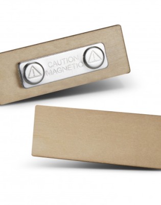 Magnetic Wooden Badge