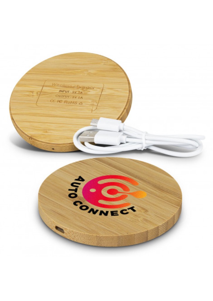 Vita Bamboo Wireless Charger - Round