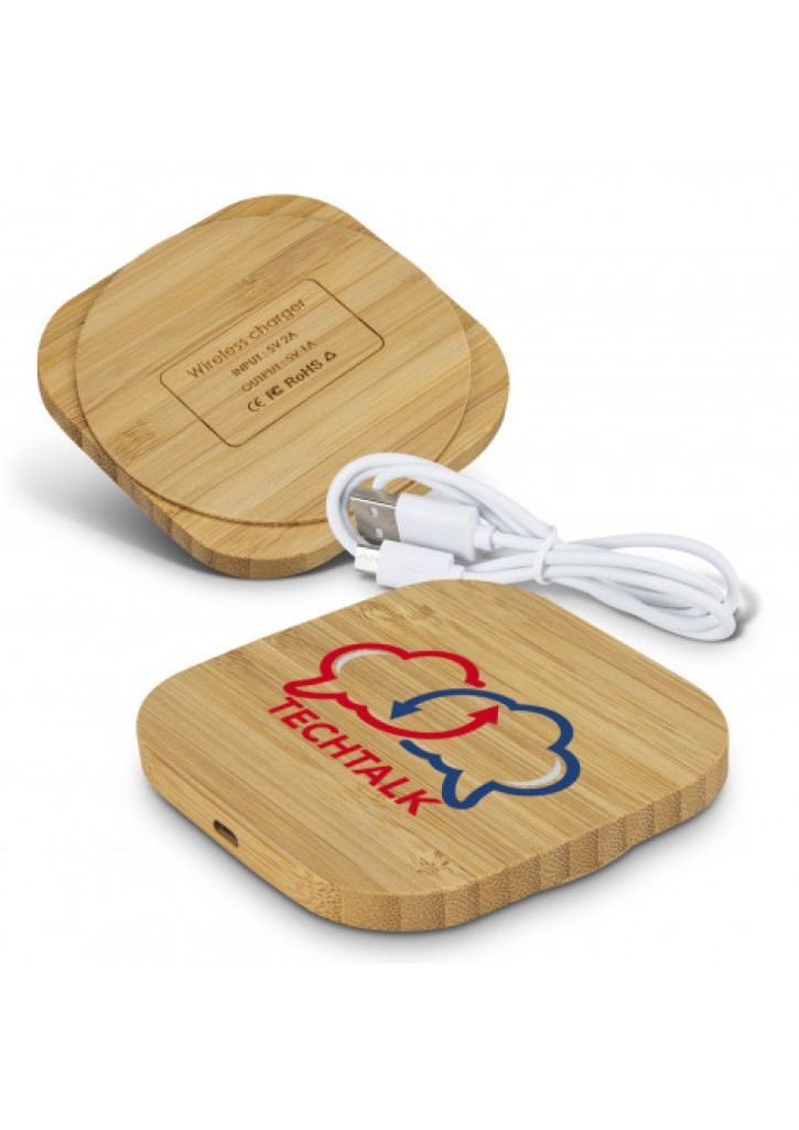 Vita Bamboo Wireless Charger - Square
