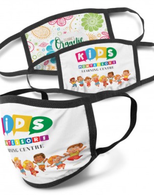 Full Colour 3-Ply Reusable Face Mask - Indent
