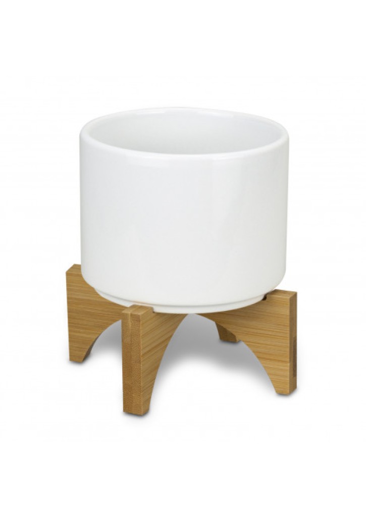 Planter with Bamboo Base