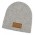 Nebraska Heather Cable Knit Beanie With Patch - Heather Grey/Brown