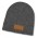 Nebraska Heather Cable Knit Beanie With Patch - Heather Charcoal/Brown