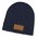 Nebraska Heather Cable Knit Beanie With Patch - Heather Navy/Brown