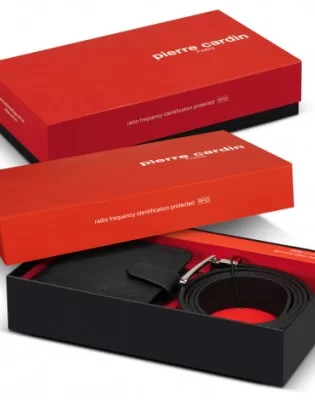 Pierre Cardin Leather Wallet  Belt Gift Set