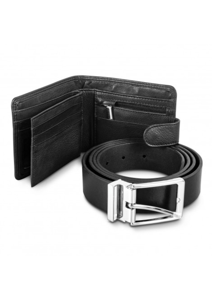 Pierre Cardin Leather Wallet  Belt Gift Set