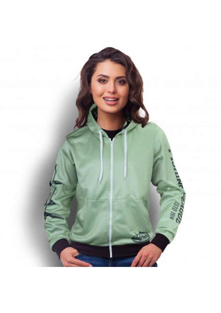 Custom Womens Sports Zipped Hoodie