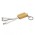 Bamboo Charging Cable Key Ring - Rectangle - Natural