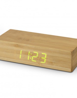 Bamboo Wireless Charging Clock