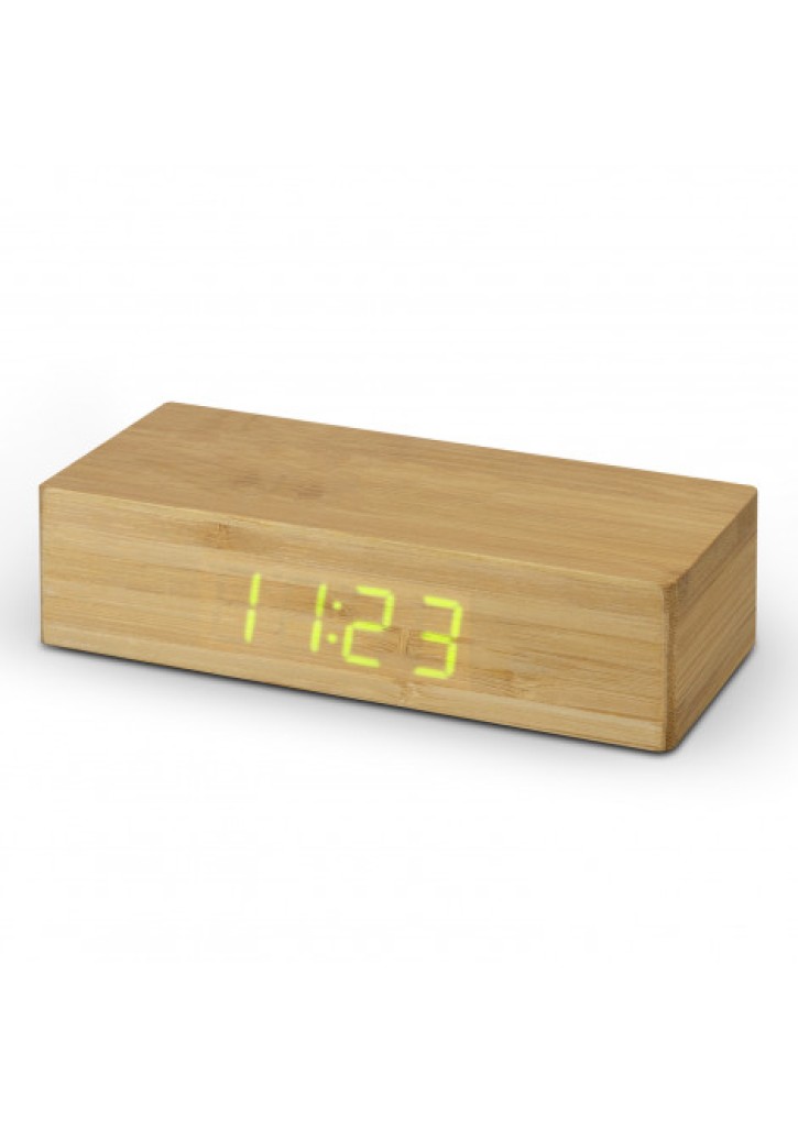 Bamboo Wireless Charging Clock