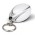 Rugby Ball Key Ring - White