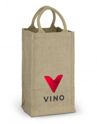 Jute Four Bottle Wine Carrier