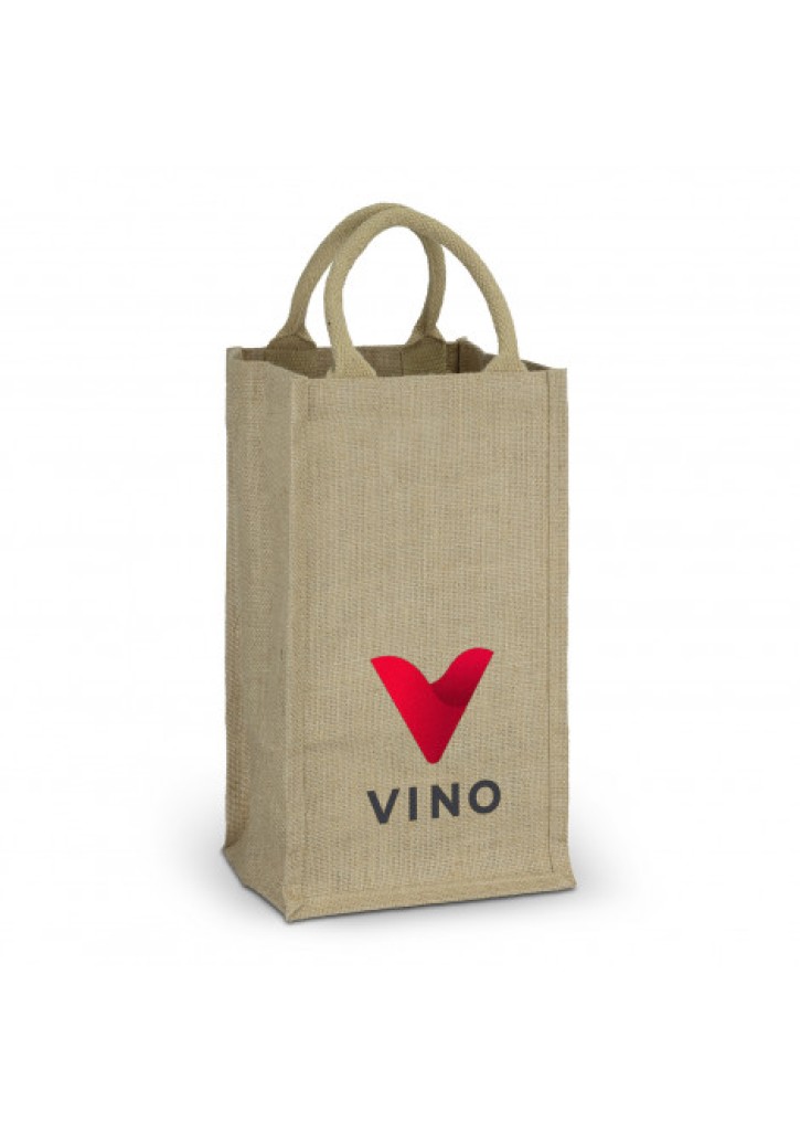 Jute Four Bottle Wine Carrier