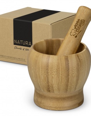 NATURA Bamboo Mortar and Pestle
