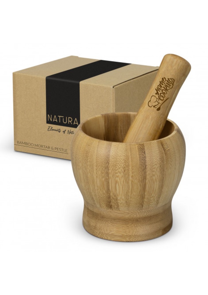 NATURA Bamboo Mortar and Pestle