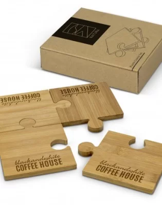 NATURA Puzzle Coaster Set of 4