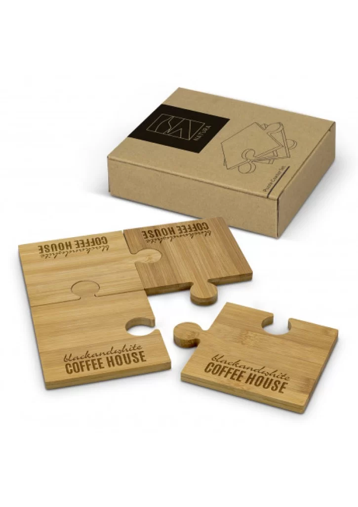 NATURA Puzzle Coaster Set of 4