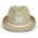 Bruno Fedora Hat - Natural/White