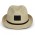 Bruno Fedora Hat - Natural/Black