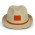Bruno Fedora Hat - Natural/Orange
