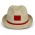 Bruno Fedora Hat - Natural/Red