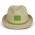 Bruno Fedora Hat - Natural/Bright Green