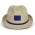 Bruno Fedora Hat - Natural/Royal Blue
