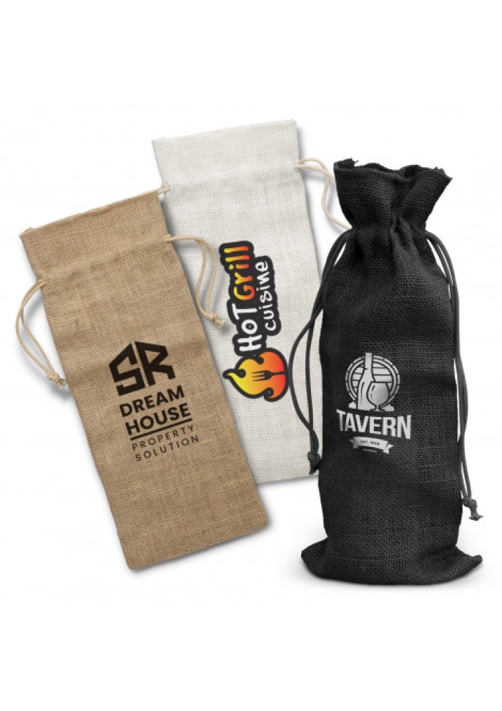 Jute Wine Drawstring Bag Jute Wine Drawstring Bag