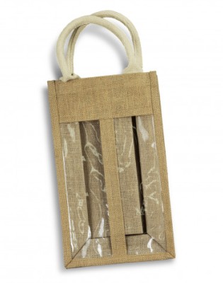 Serena Jute Double Wine Carrier