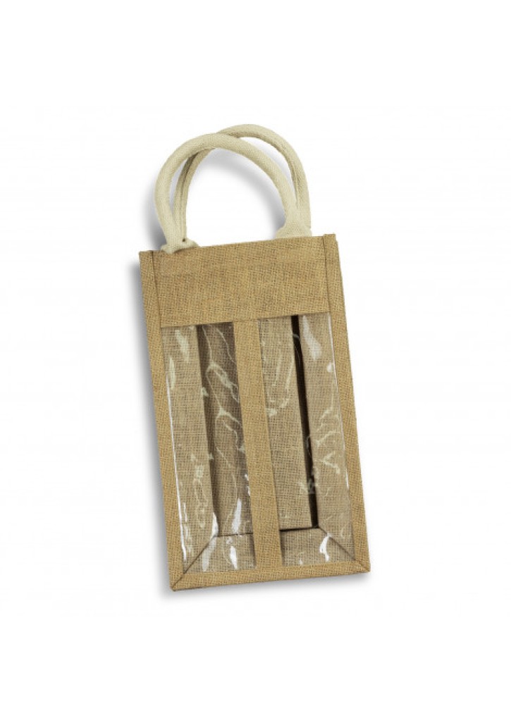 Serena Jute Double Wine Carrier
