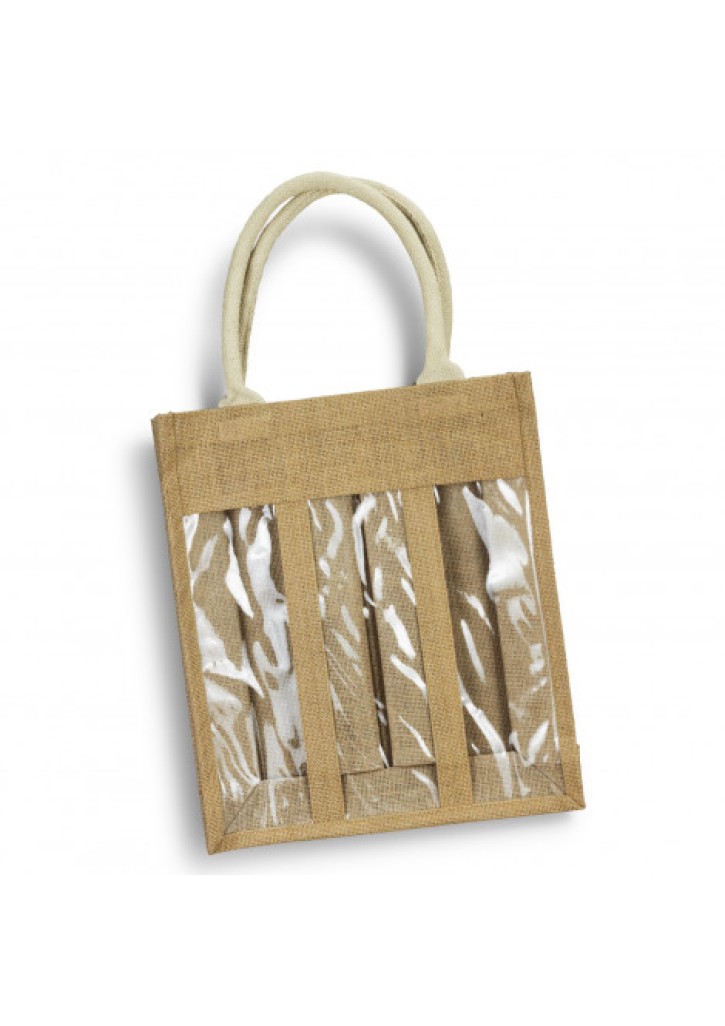 Serena Jute Triple Wine Carrier