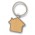 Santo House Shaped Key Ring - Silver/Natural